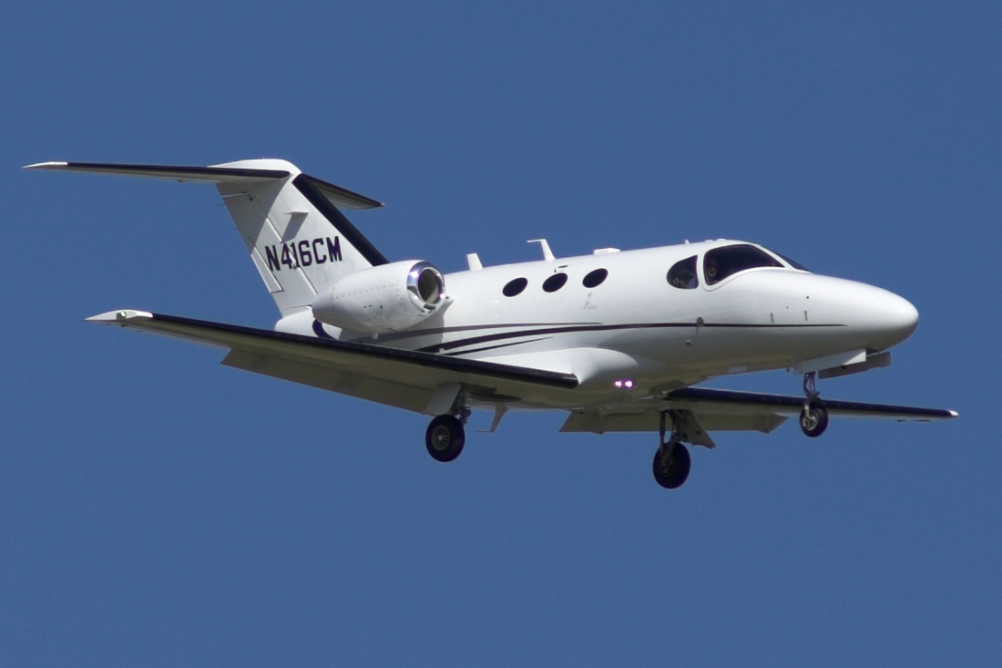 Cessna 510 Citation Mustang; representative family photograph, exact configuration may differ.