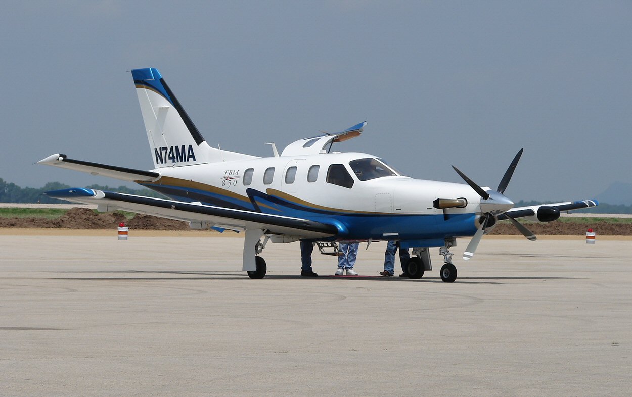 Socata TBM-850; representative family photograph, exact configuration may differ.
